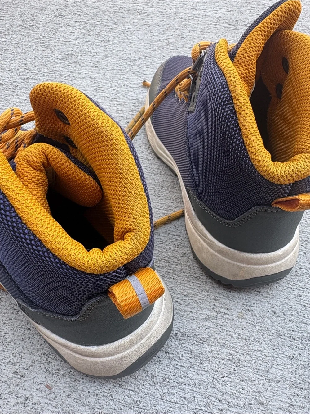 Target Kids Navy and Yellow Lace-Up Boot Sneakers
